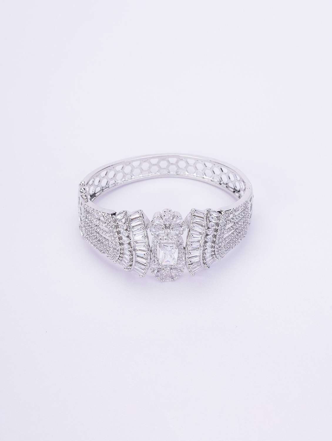 opal touch silver plated ad white american diamond bracelet - 22277851 -  Standard Image - 1