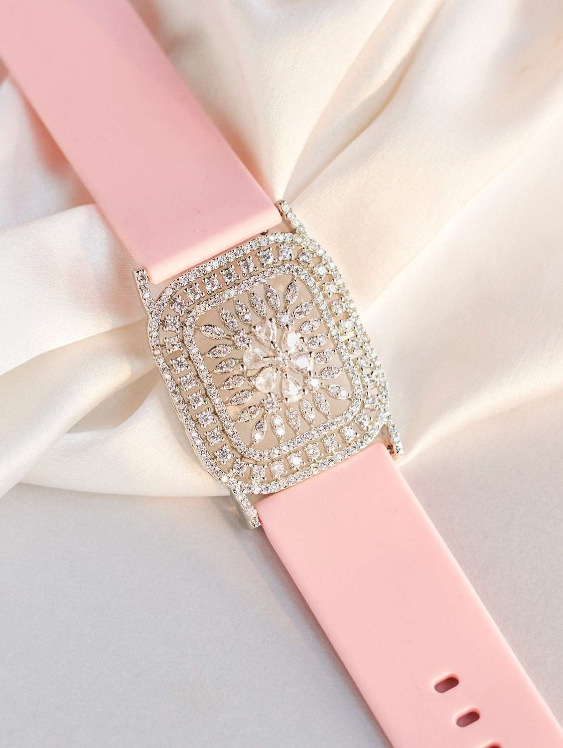 artificial stones studded antique wraparound bracelet