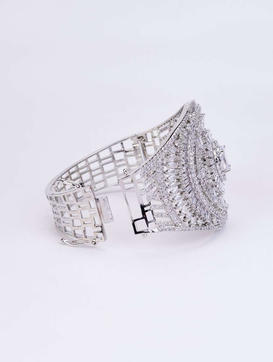 opal touch silver plated ad white american diamond bracelet - 22277872 -  Standard Image - 1