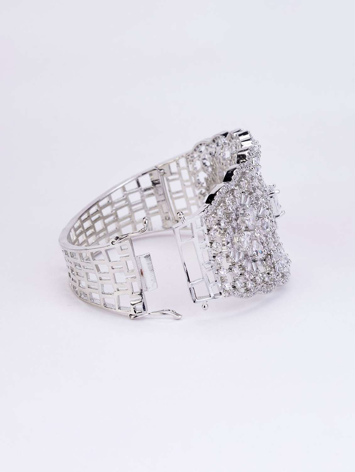 Opal Touch Silver Plated Ad White American Diamond Bracelet - 22277873 -  Standard Image - 1