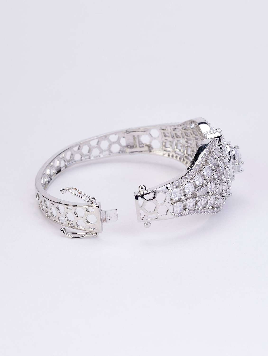 opal touch silver plated ad white american diamond bracelet - 22277874 -  Standard Image - 1