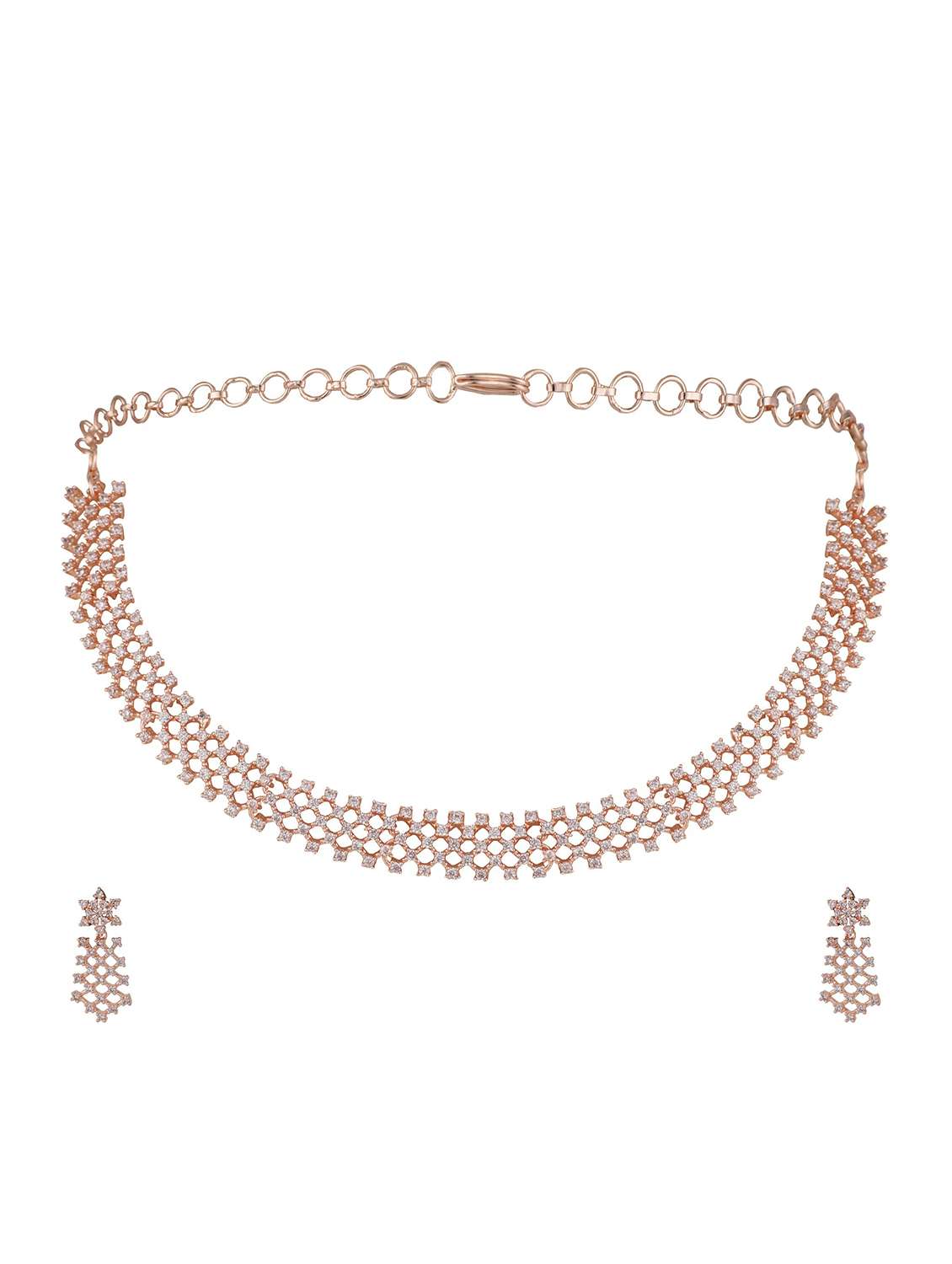 gold-plated stone-studded handcrafted jewellery set - 22277928 -  Standard Image - 1