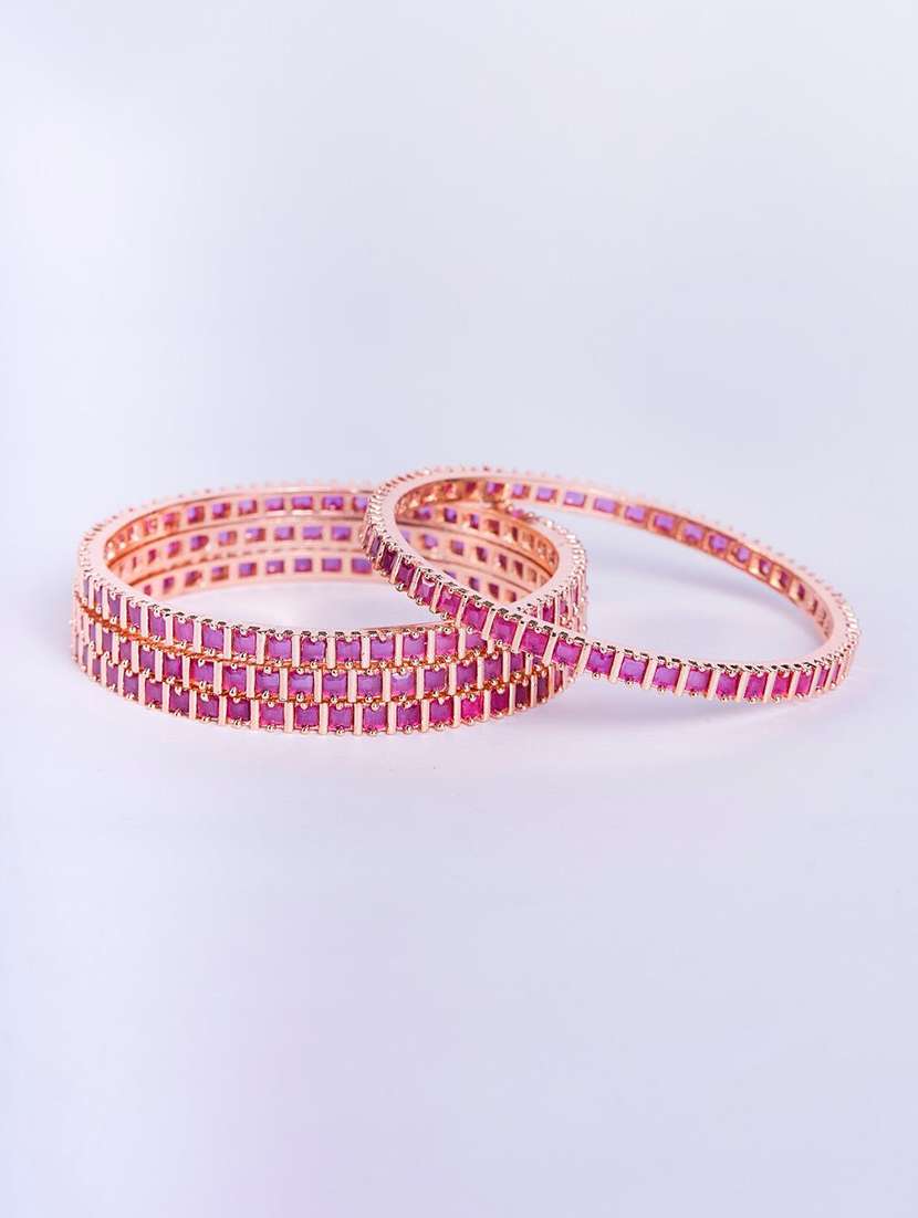 women purple brass bangles - 22278094 -  Standard Image - 1