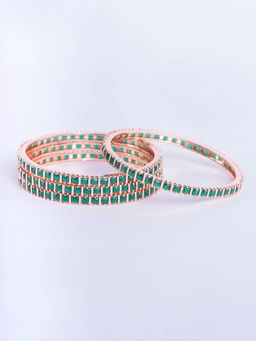 women green brass bangles - 22278098 -  Standard Image - 1