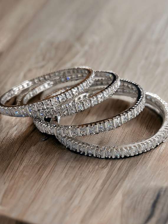 women white brass bangle - 22278112 -  Standard Image - 1