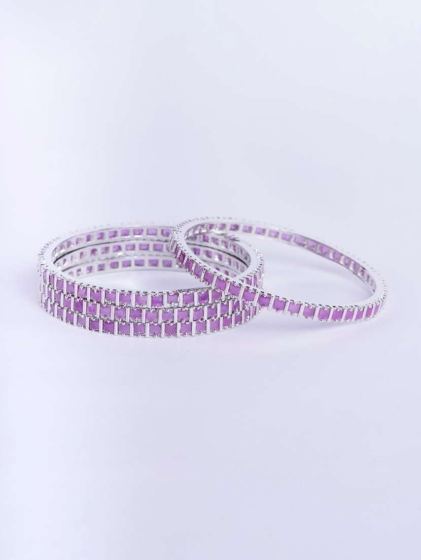 women pink brass bangle - 22278115 -  Standard Image - 1