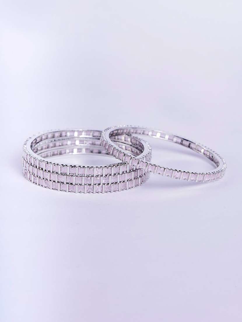 women pink brass bangle - 22278130 -  Standard Image - 1