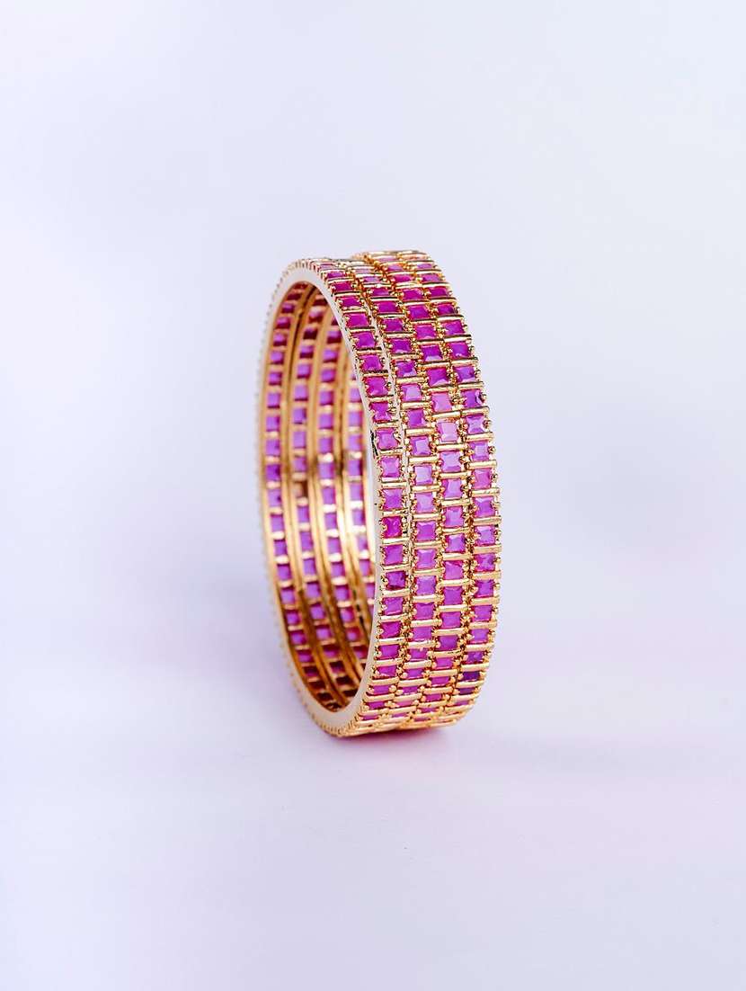 women purple brass bangle - 22278133 -  Standard Image - 1
