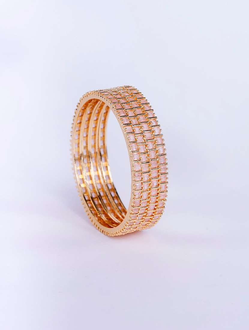women pink brass bangle - 22278148 -  Standard Image - 1