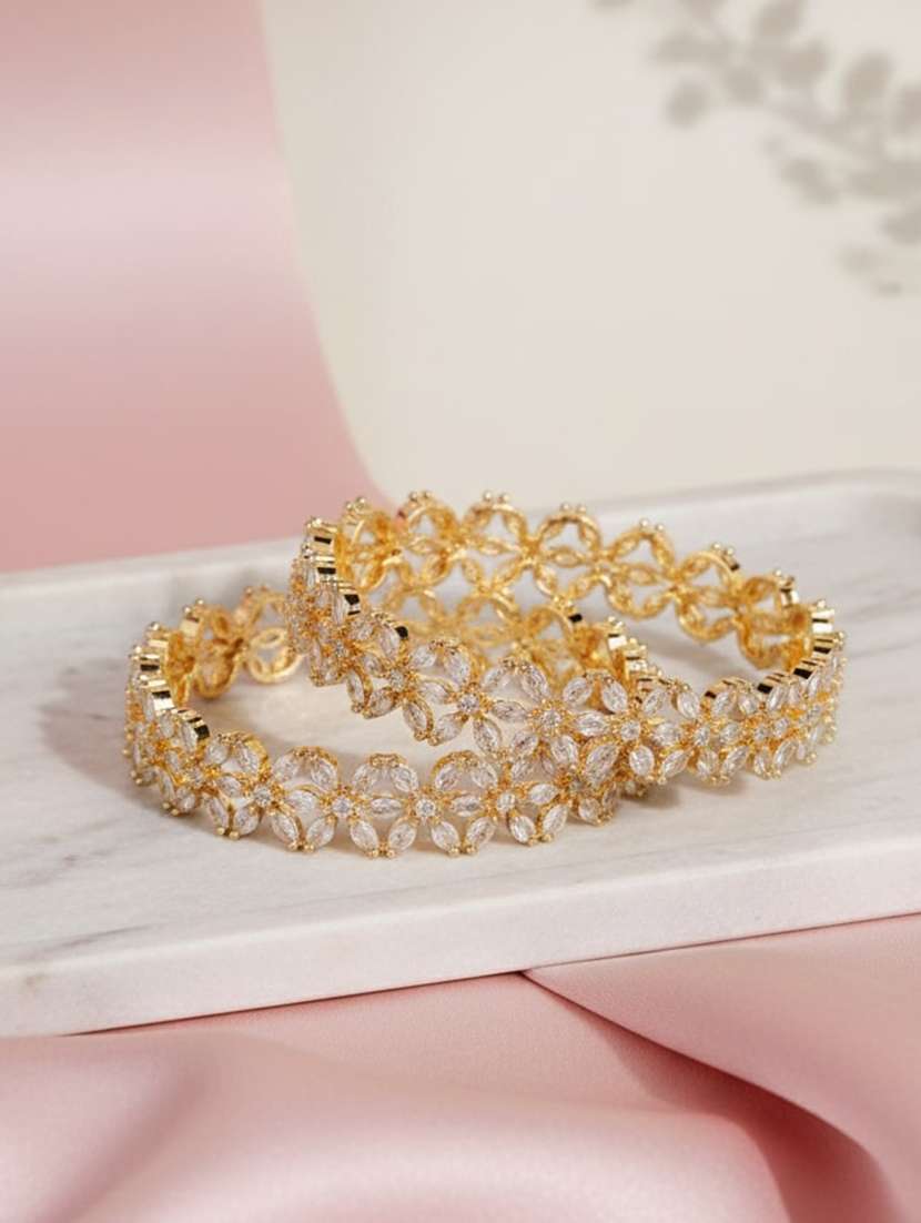 star gold plated bangles (pack of 2)