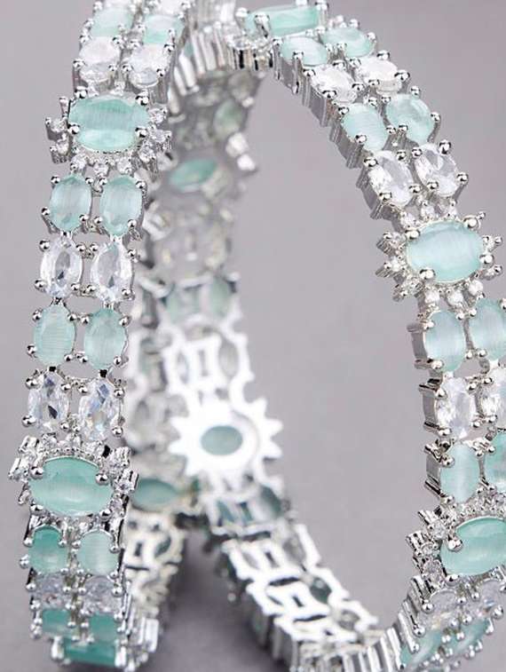 women green brass bangle - 22278192 -  Standard Image - 1