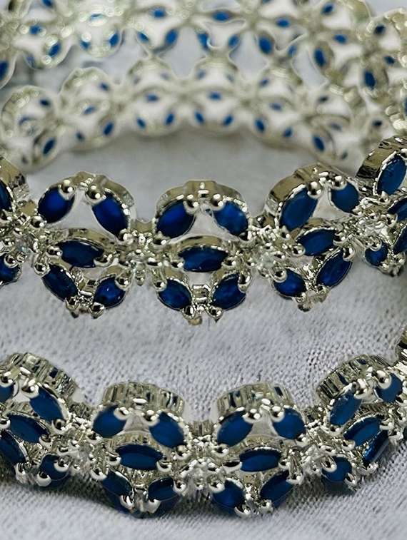 women blue brass bangle - 22278208 -  Standard Image - 1