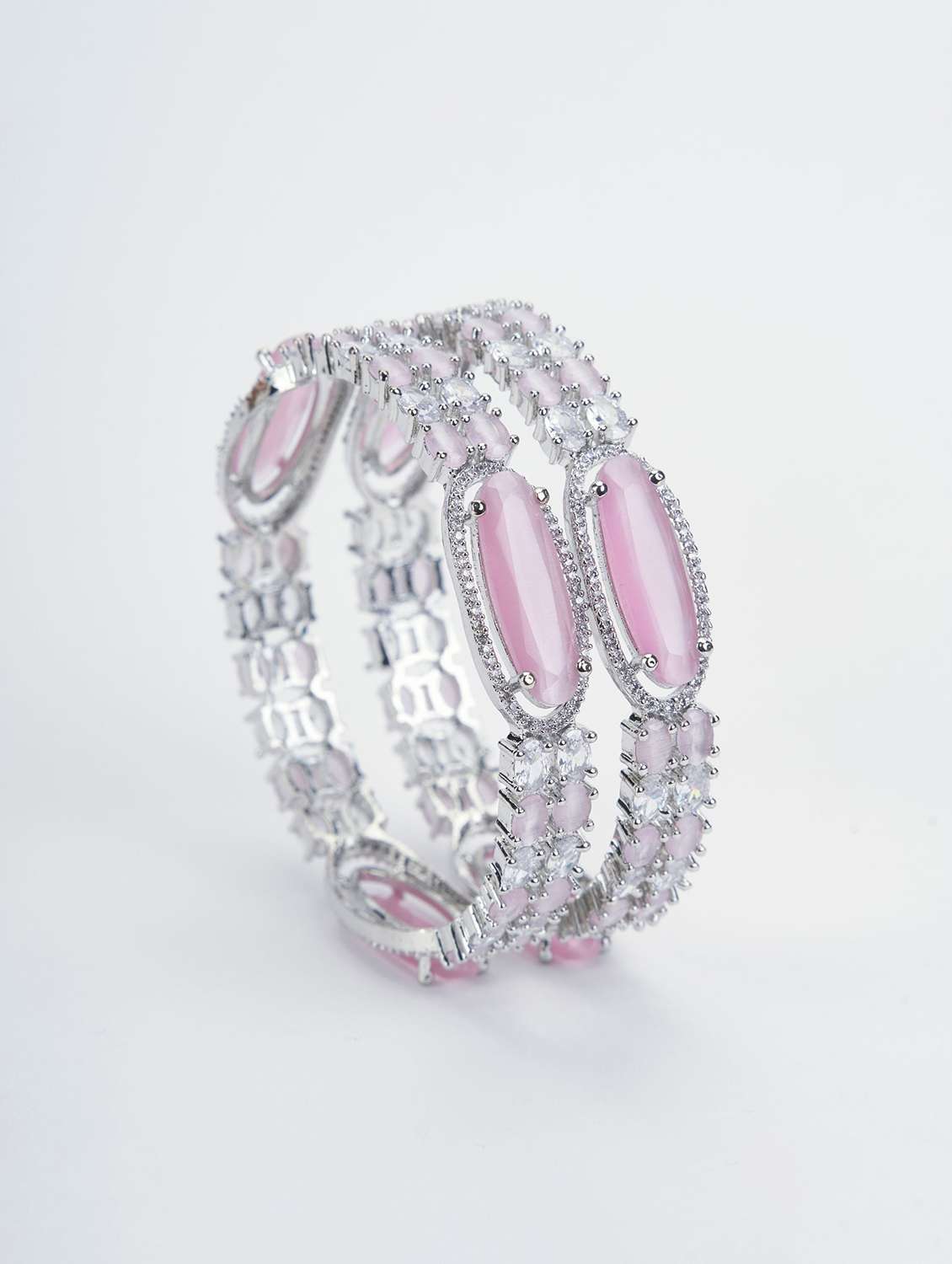 women pink brass bangle - 22278220 -  Standard Image - 1