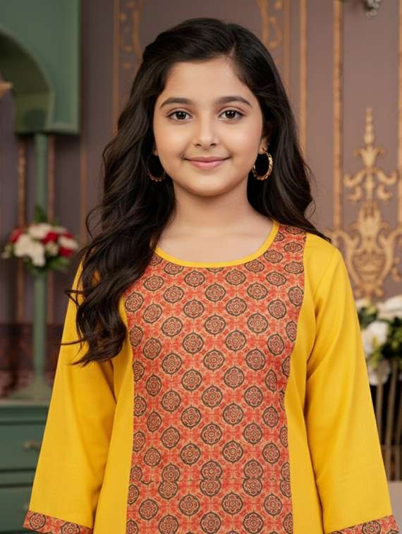 women three quarter sleeve kurta - 22278378 -  Standard Image - 1