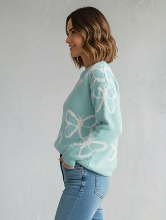 women self designed long sleeve pullover - 22278413 -  Standard Image - 1