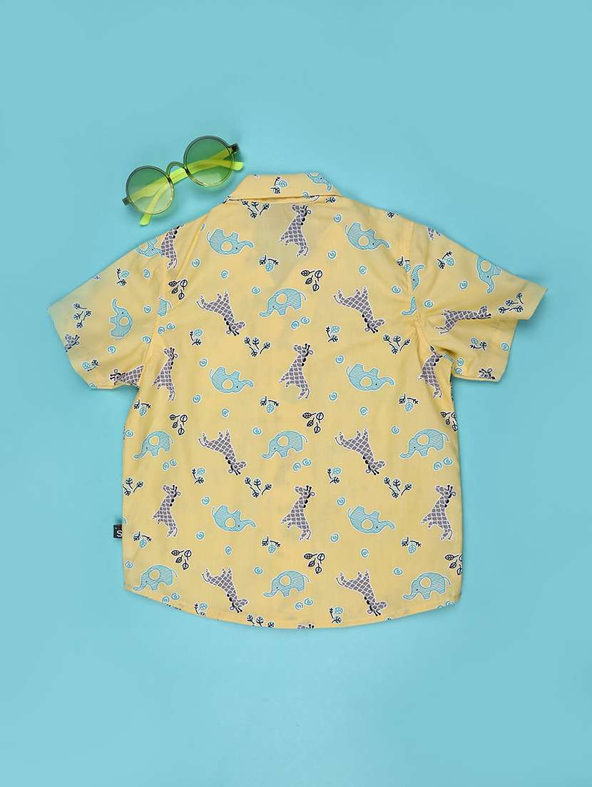boys printed collared short sleeve shirt - 22278515 -  Standard Image - 1