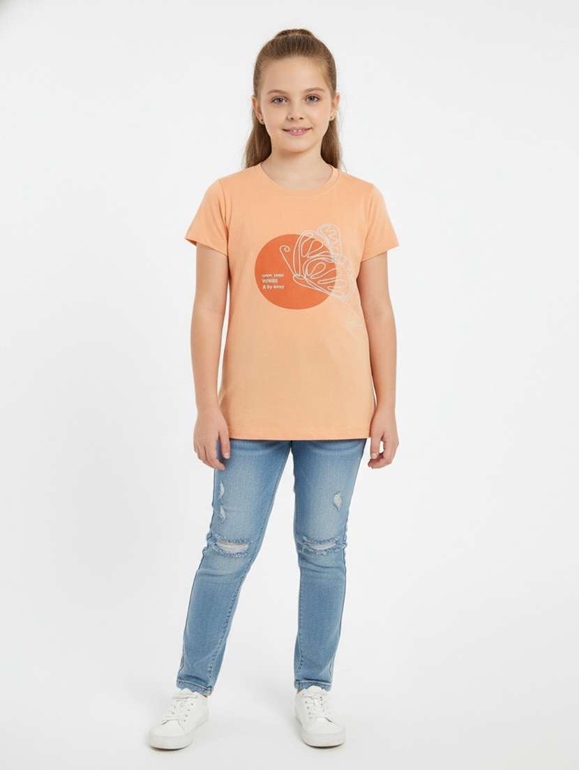 girls printed short sleeve tee - 22278591 -  Standard Image - 1