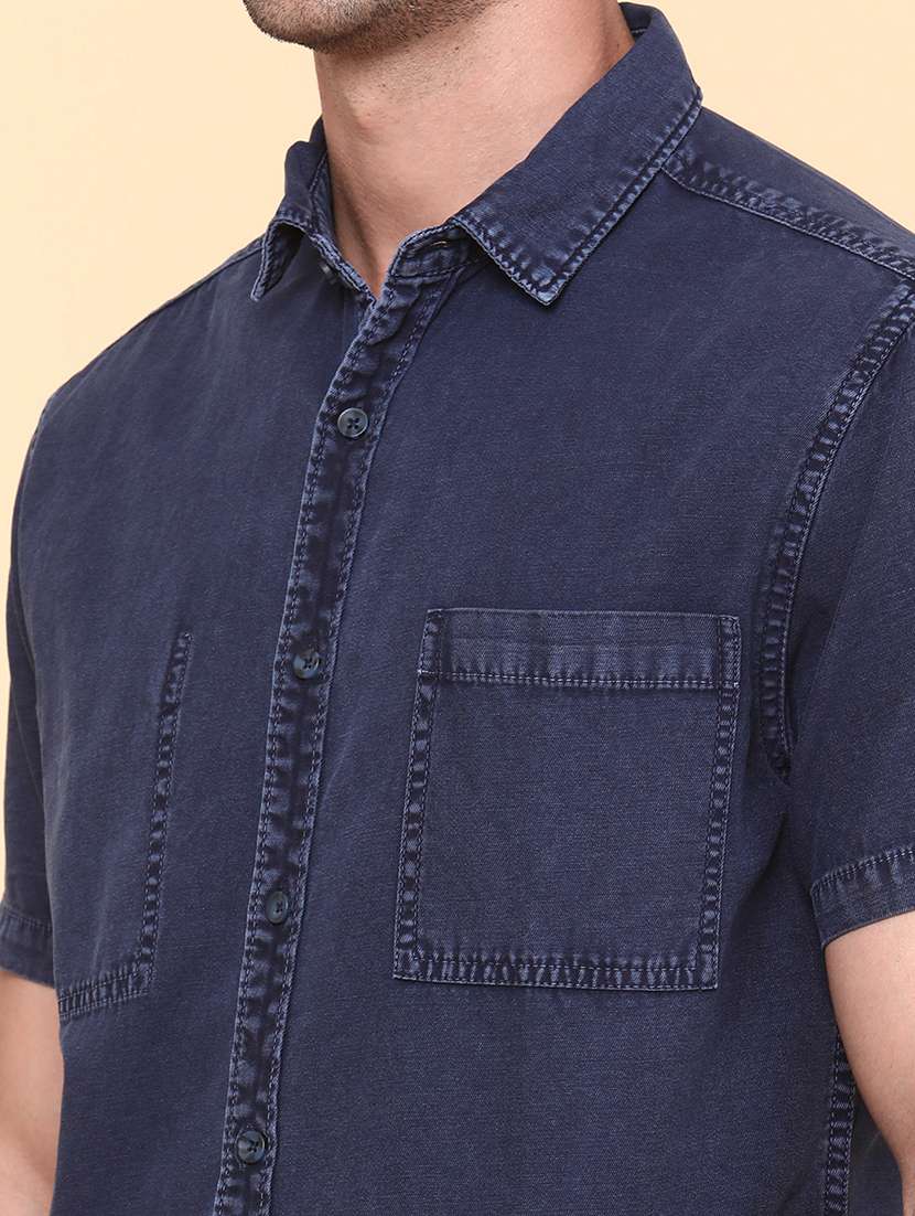 blue cotton casual shirt - 22278753 -  Standard Image - 1