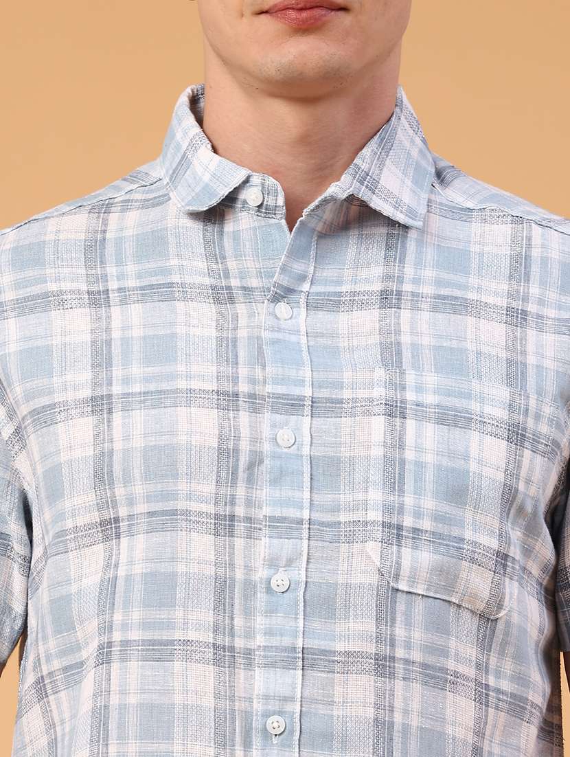 men checkered short sleeve regular fit casual shirt - 22278758 -  Standard Image - 1