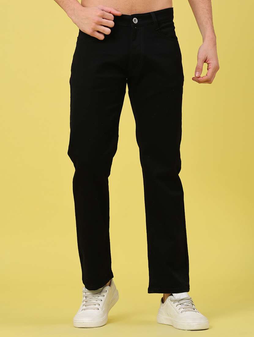 Men Plain Mid Rise Full Length Jeans - 22278798 -  Standard Image - 1
