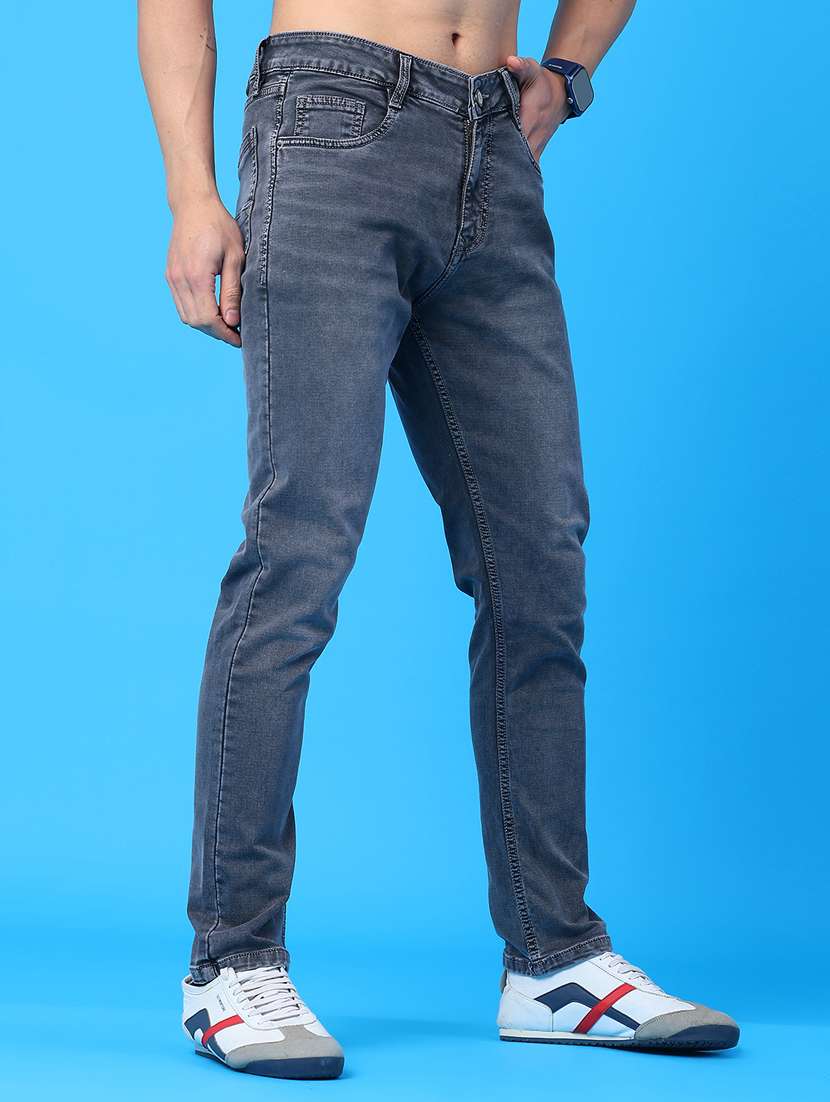 Men Washed Mid Rise Full Length Jeans - 22278810 -  Standard Image - 1