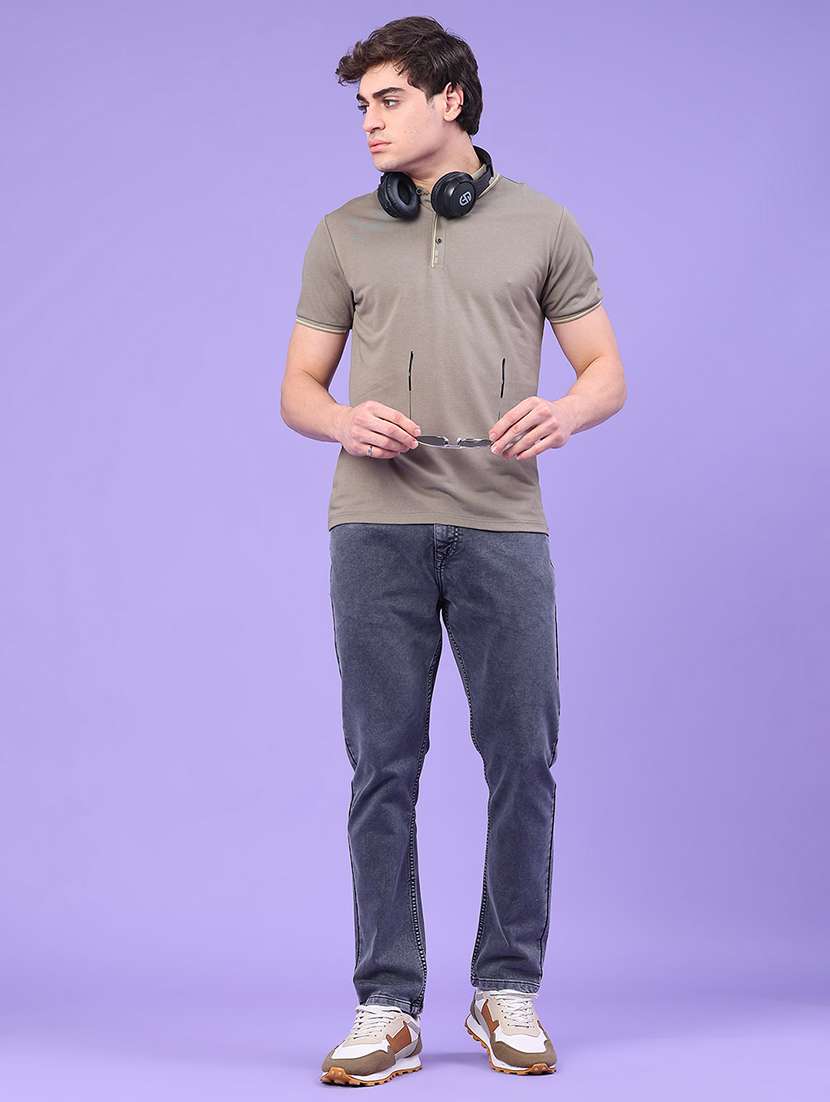 Men Plain Mid Rise Full Length Jeans - 22278821 -  Standard Image - 4