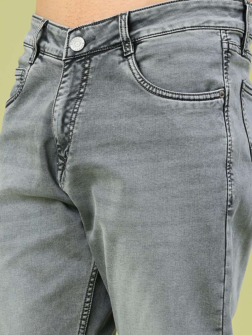 men washed mid rise full length straight fit jeans - 22278831 -  Standard Image - 1