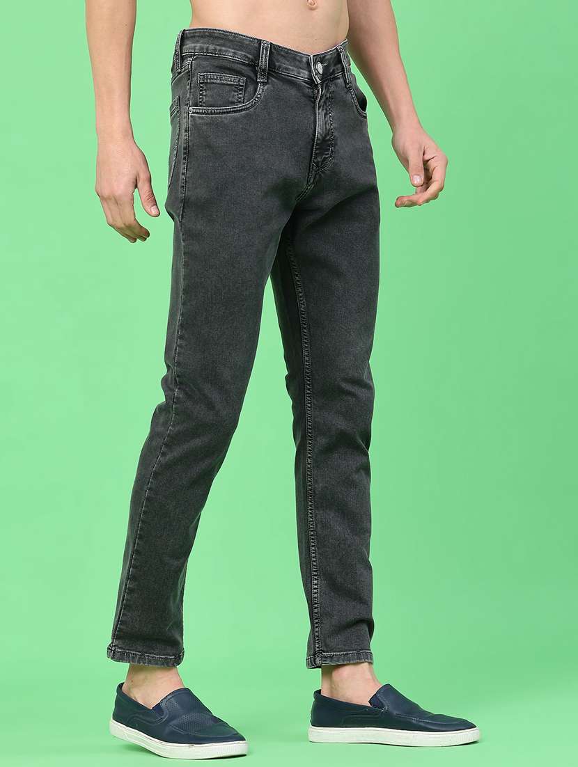 men plain mid rise full length jeans - 22278842 -  Standard Image - 1