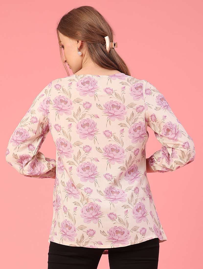 pink rayon regular top - 22278872 -  Standard Image - 4