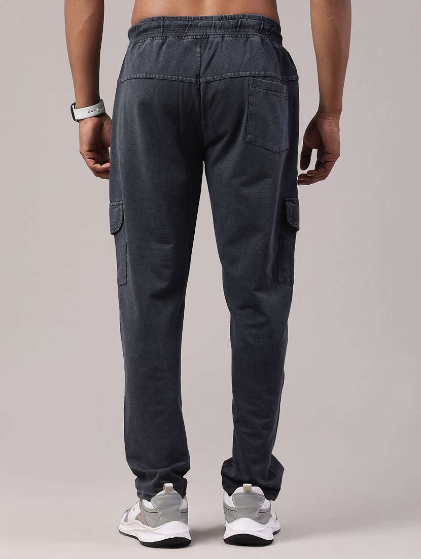 men solid mid rise regular fit cargo  - 22278965 -  Standard Image - 4