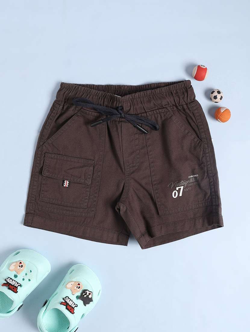 brown cotton shorts & three fourth - 22278988 -  Standard Image - 1