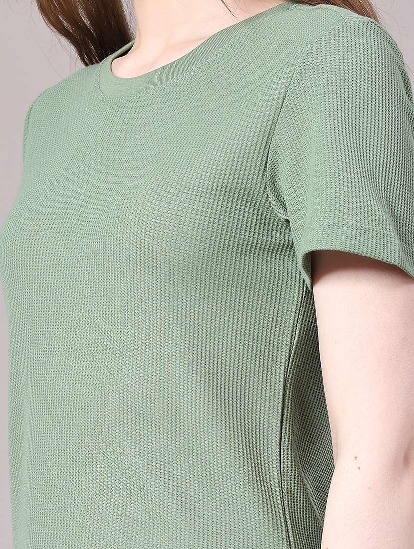 women solid short sleeve t-shirt - 22279002 -  Standard Image - 1