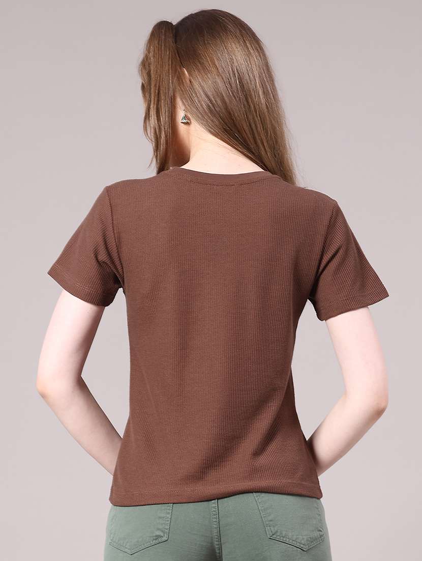 women solid short sleeve t-shirt - 22279003 -  Standard Image - 4