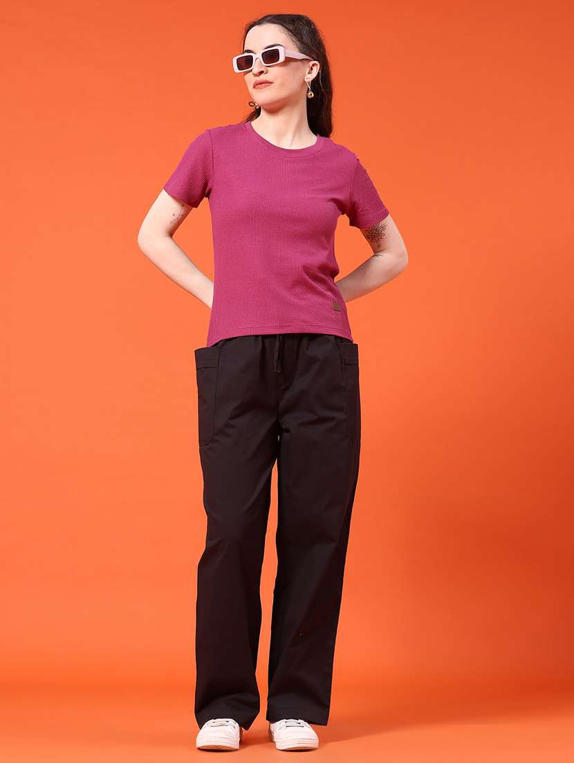 women solid short sleeve t-shirt - 22279005 -  Standard Image - 4