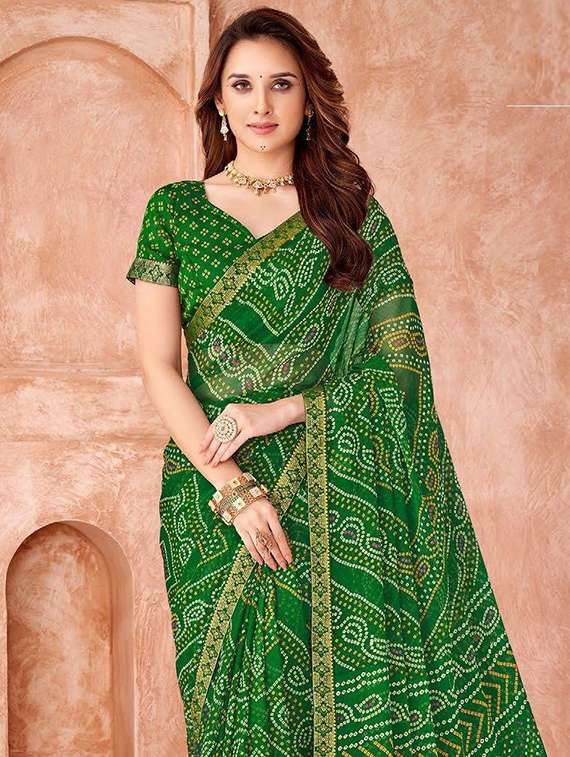 women printed casual wear saree with blouse - 22279037 -  Standard Image - 1