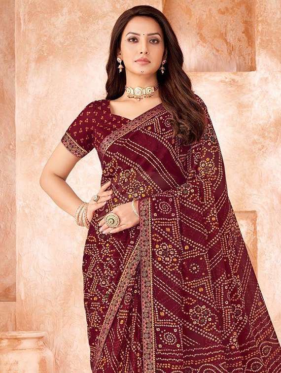 women printed casual wear saree with blouse - 22279041 -  Standard Image - 1