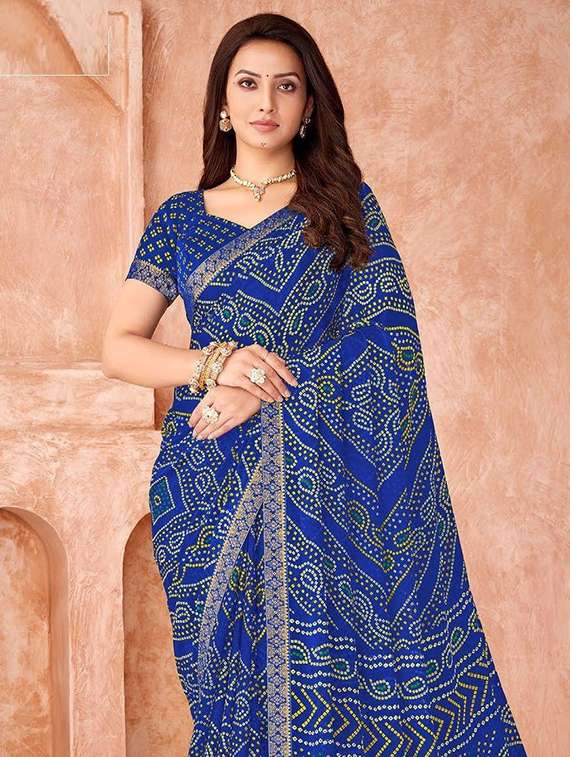 women printed casual wear saree with blouse - 22279042 -  Standard Image - 1