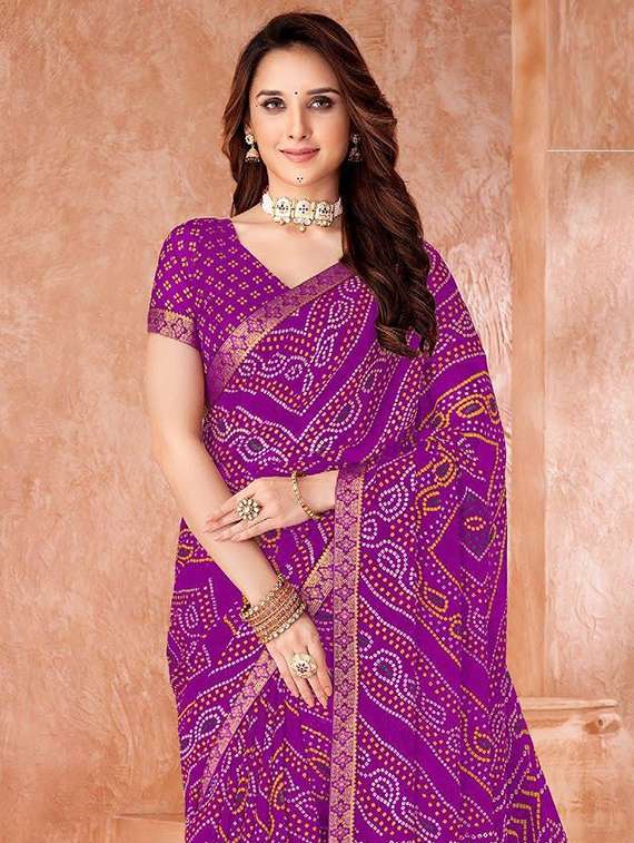 women printed casual wear saree with blouse - 22279047 -  Standard Image - 1