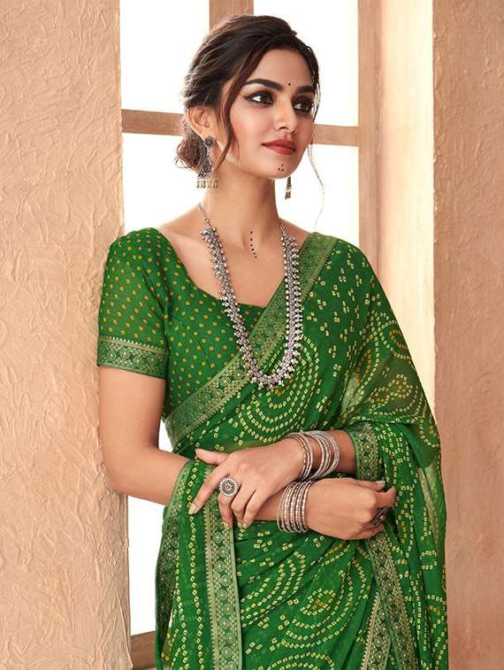 women printed casual wear saree with blouse - 22279057 -  Standard Image - 1