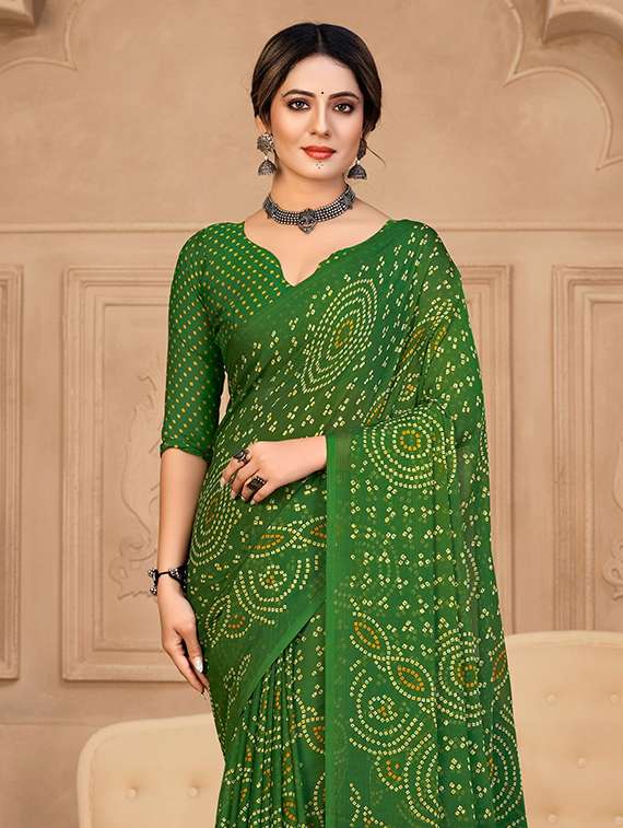 women printed casual wear saree with blouse - 22279062 -  Standard Image - 1