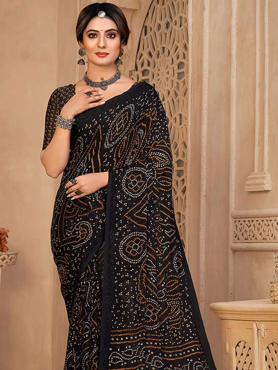 women printed casual wear saree with blouse - 22279064 -  Standard Image - 1