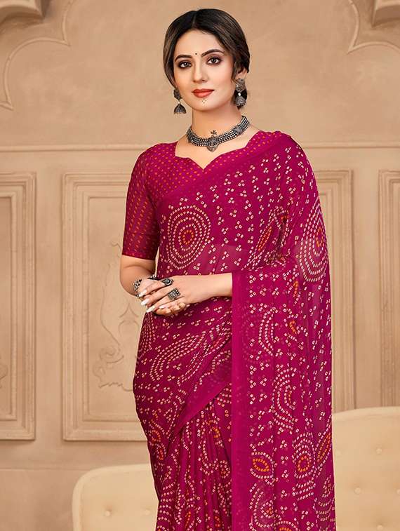 women printed casual wear saree with blouse - 22279068 -  Standard Image - 1