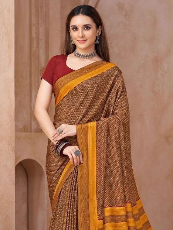 women printed casual wear saree with blouse - 22279070 -  Standard Image - 1
