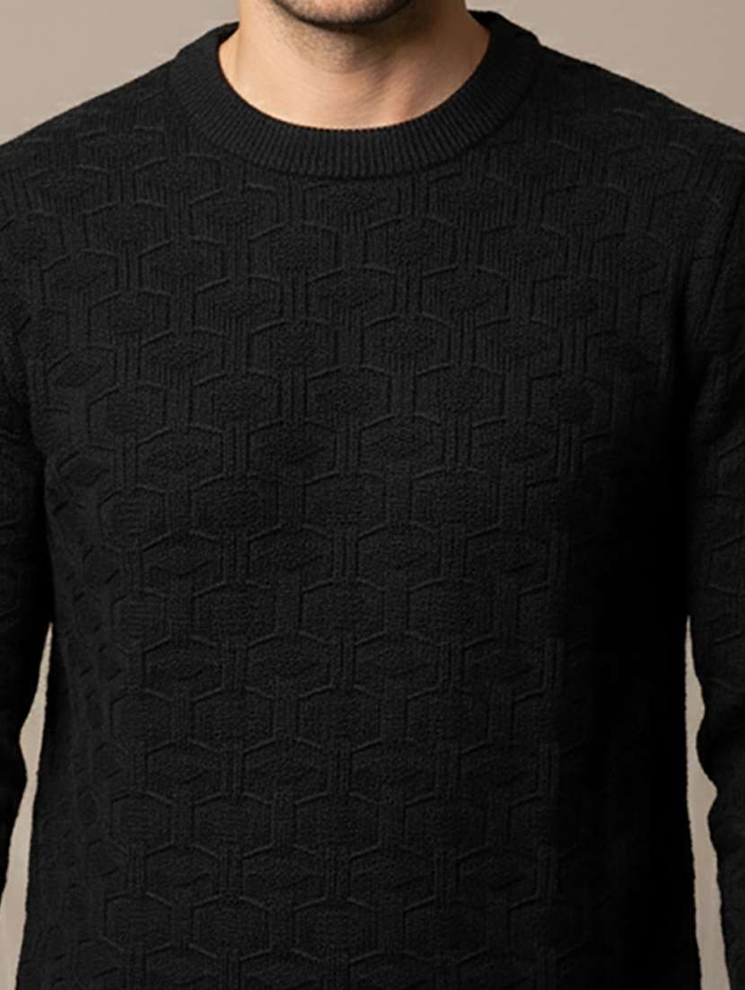 men self design long sleeve regular fit pullover  - 22279175 -  Standard Image - 4
