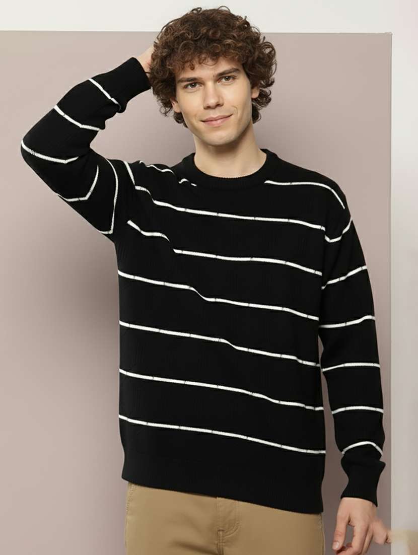 men striped long sleeve regular fit pullover  - 22279184 -  Standard Image - 1