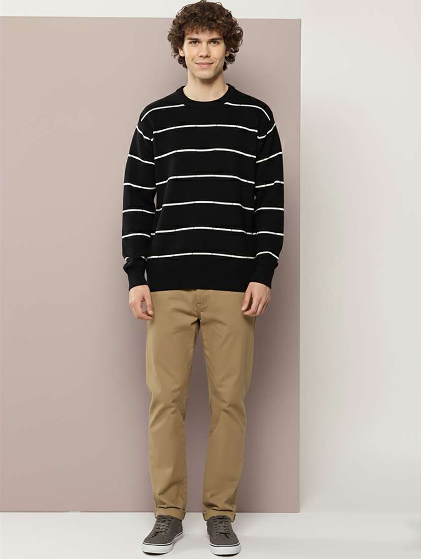 men striped long sleeve regular fit pullover  - 22279184 -  Standard Image - 4