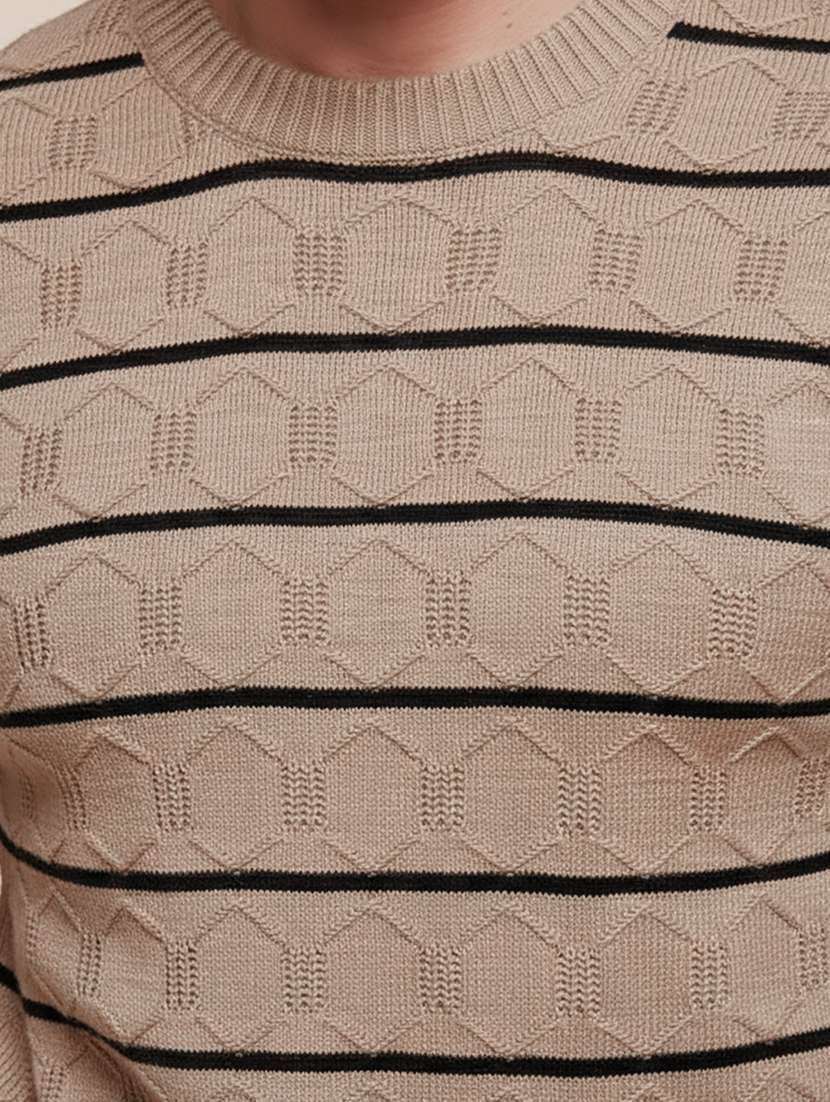 men self design long sleeve regular fit pullover  - 22279185 -  Standard Image - 4