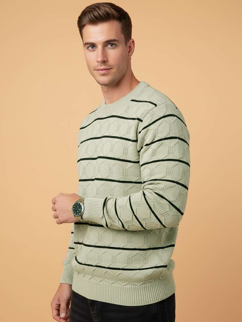 men striped long sleeve regular fit pullover  - 22279186 -  Standard Image - 1