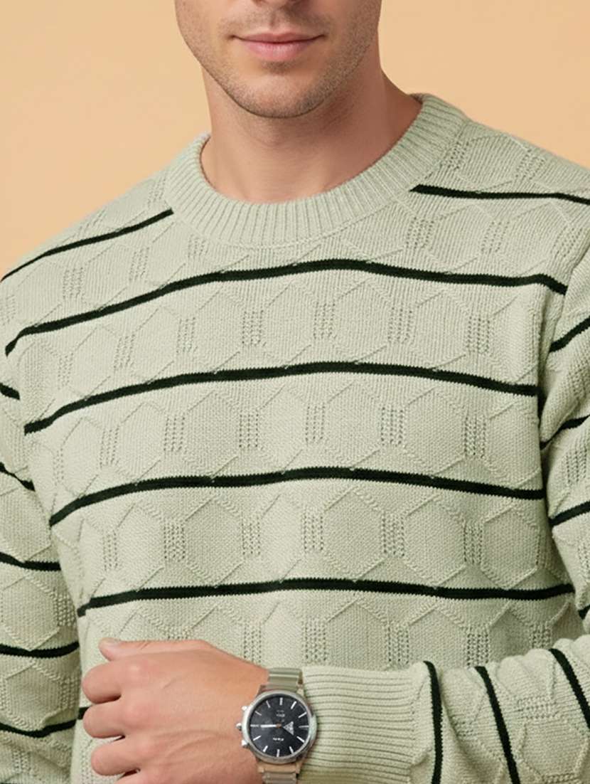 men striped long sleeve regular fit pullover  - 22279186 -  Standard Image - 4