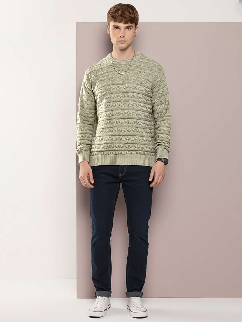 men self design long sleeve regular fit pullover  - 22279192 -  Standard Image - 4